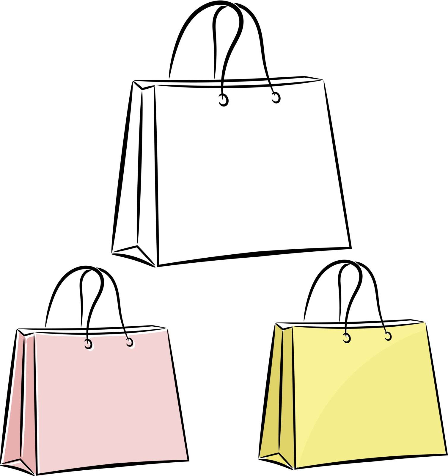 Women's handbag for shopping. eps10