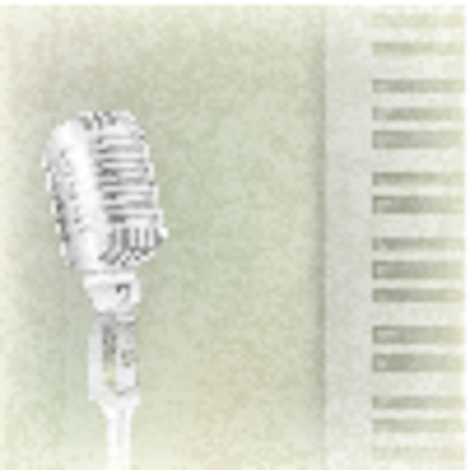abstract music background with retro microphone by lem