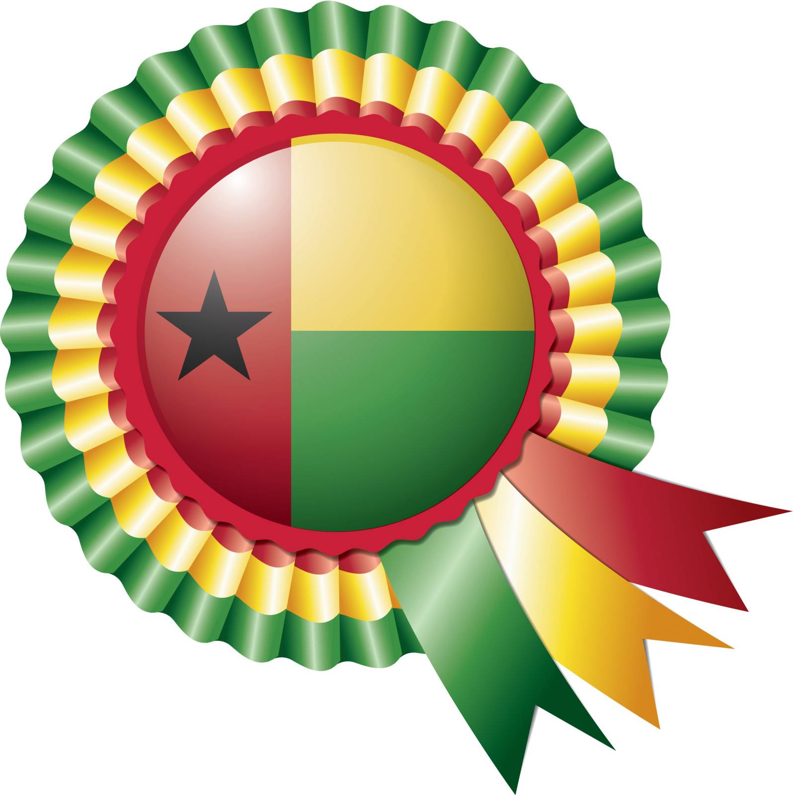 Guinea bissau rosette flag by milinz