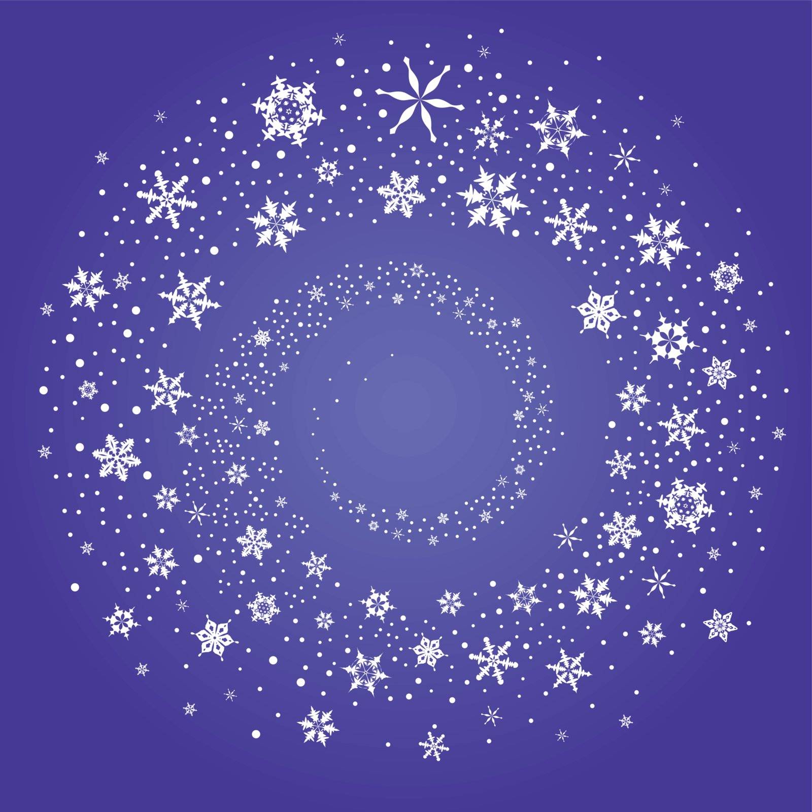 Snowflakes swirl, element for design, vector illustration