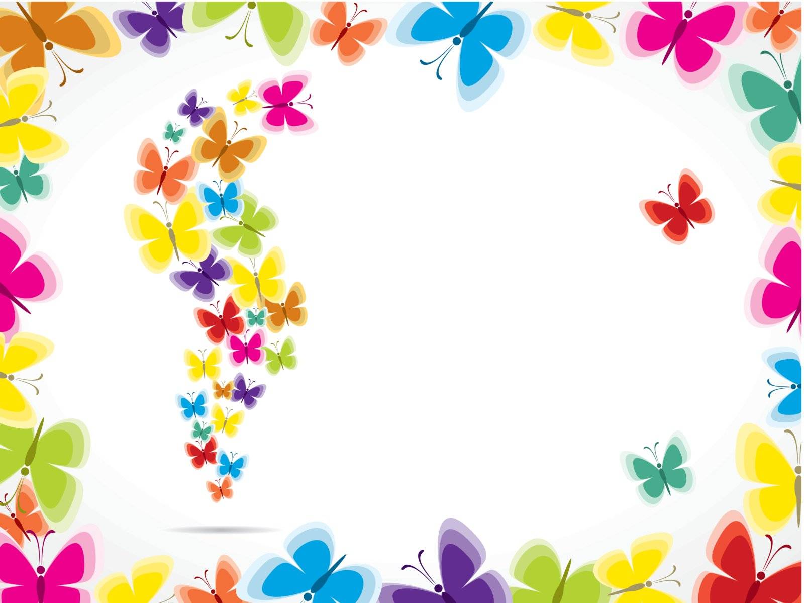Colorful background with butterfly, beautiful decorative background 