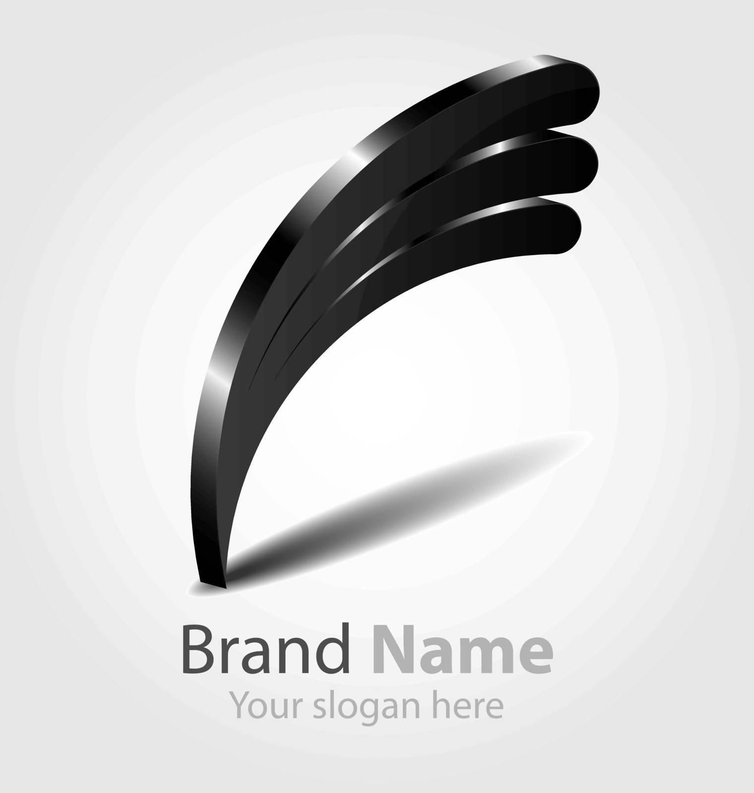 Originally designed vector brand black logo