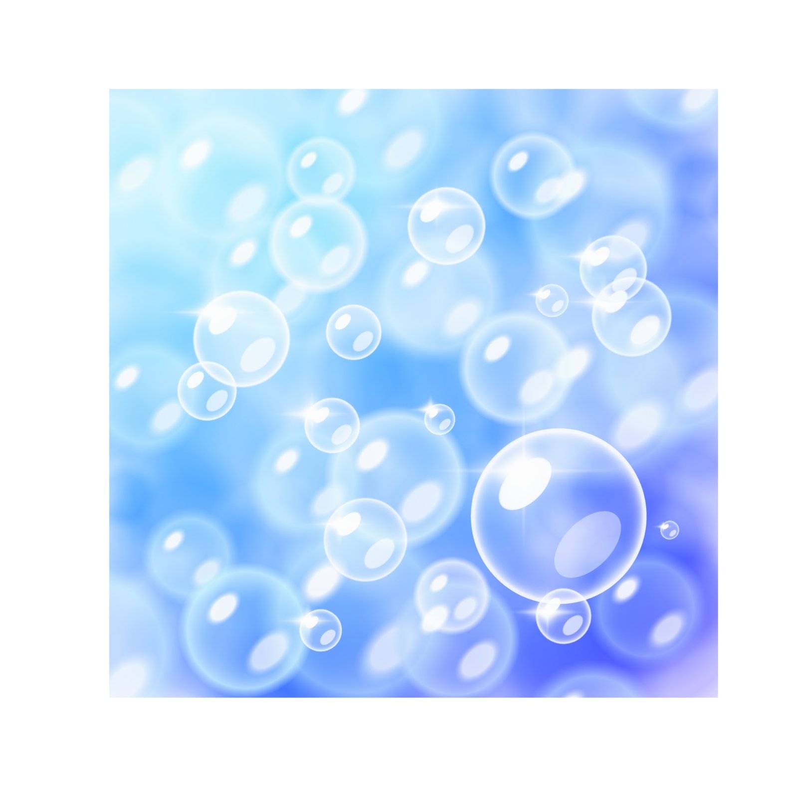 Blurred bubbles over blue by Tilo