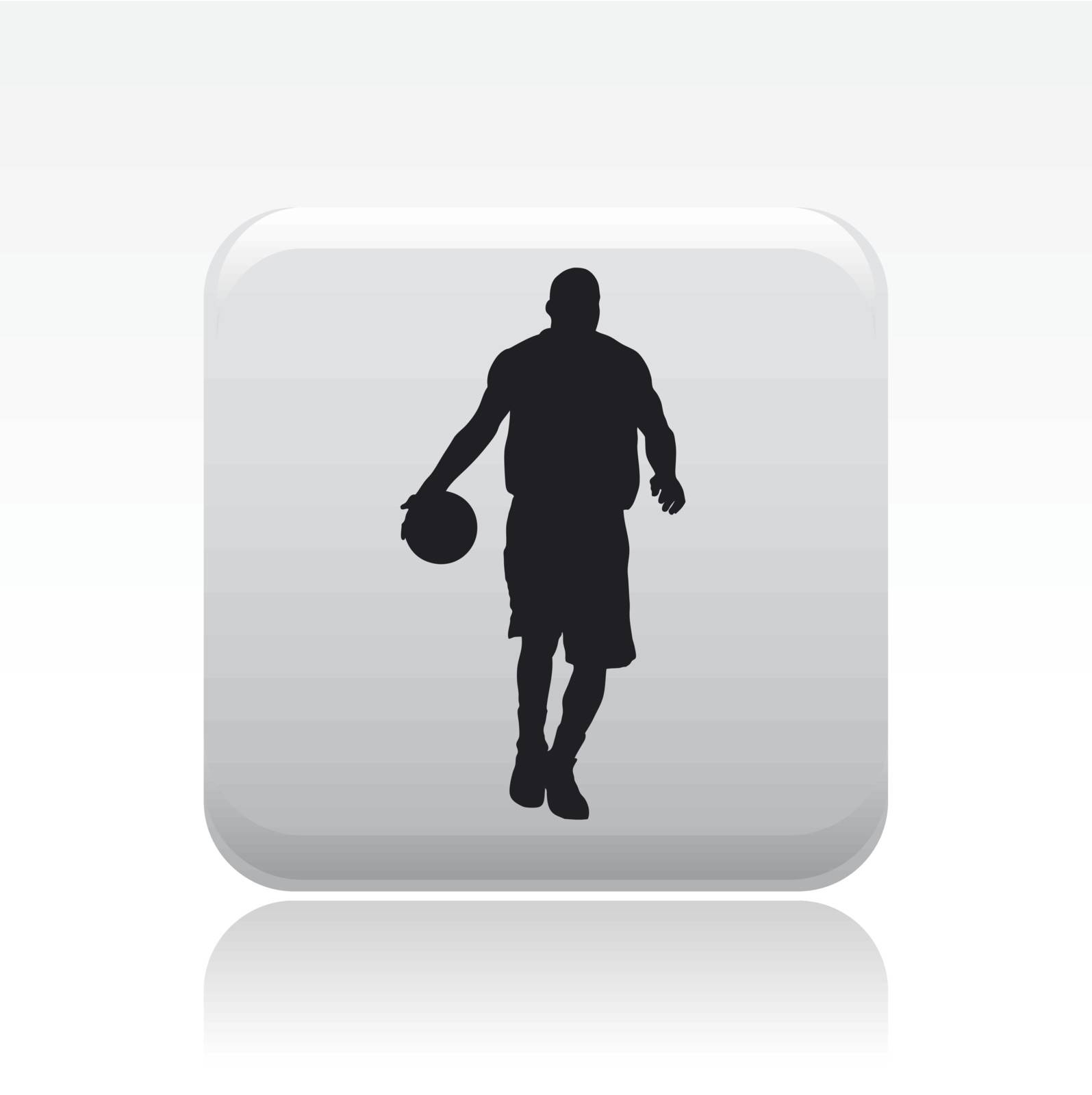 Vector illustration of single isolated basketball player