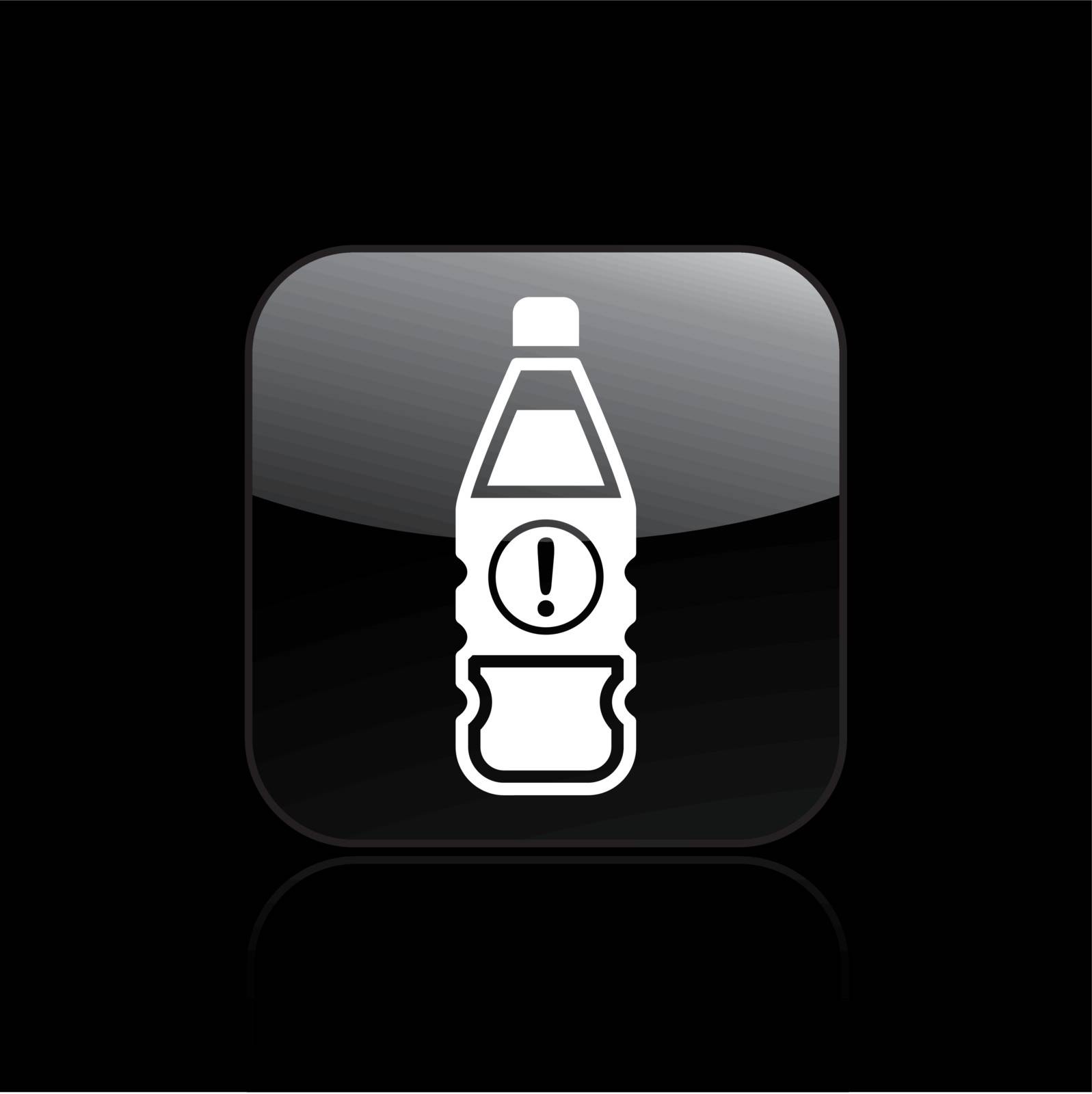 Vector illustration of single dangerous bottle icon  by myVector