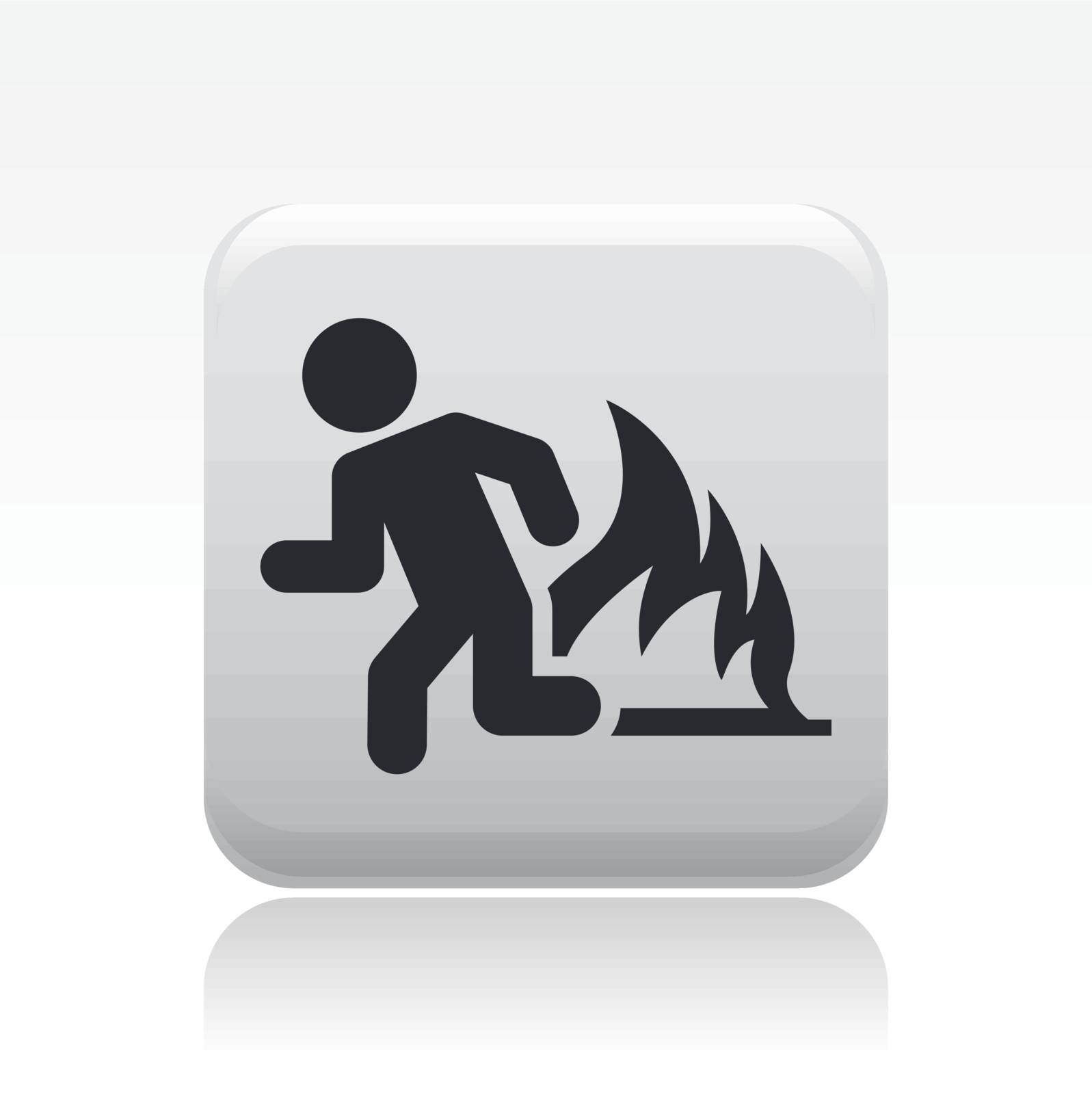 Vector illustration of single security exit icon by myVector