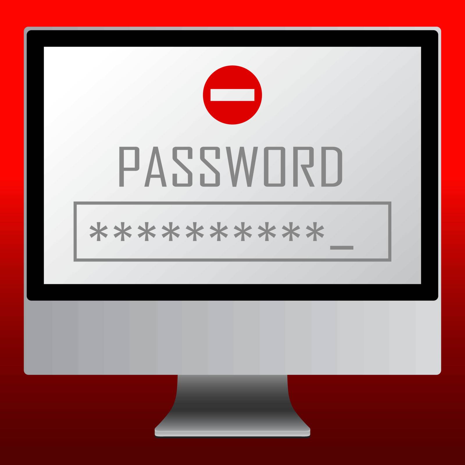 Vector illustration of single password icon by myVector