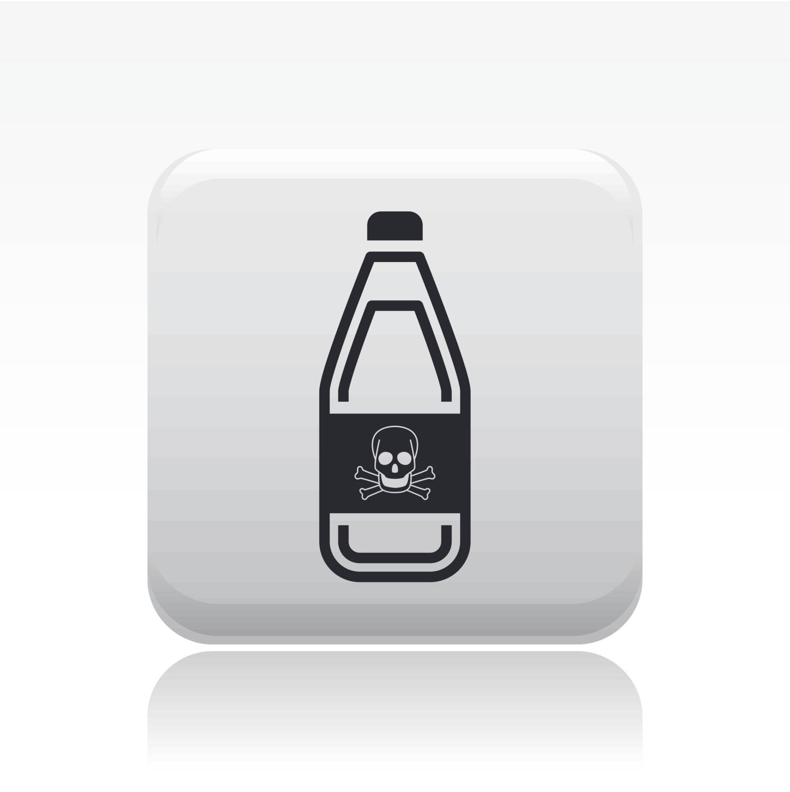Vector illustration of single danger bottle icon by myVector