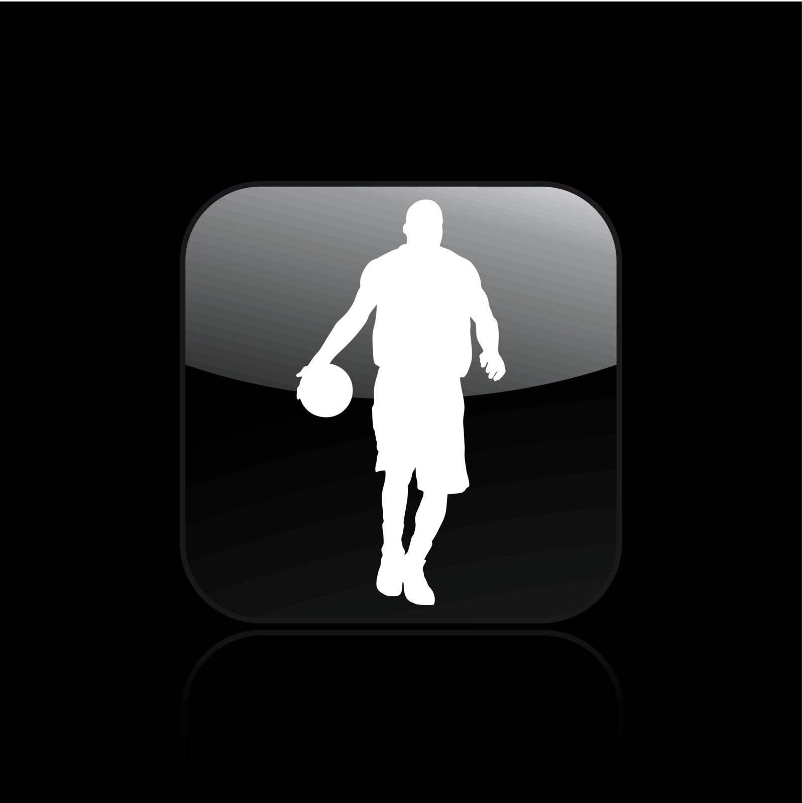 Vector illustration of single isolated basketball icon