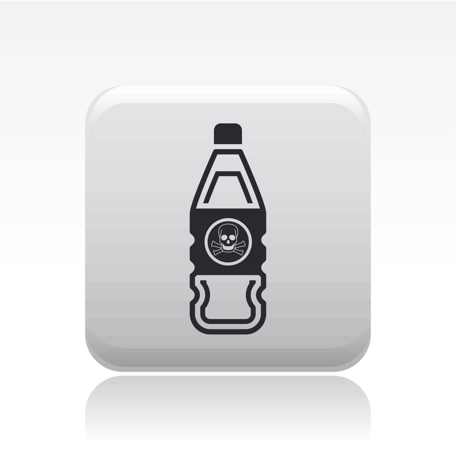Vector illustration of single  danger bottle icon by myVector