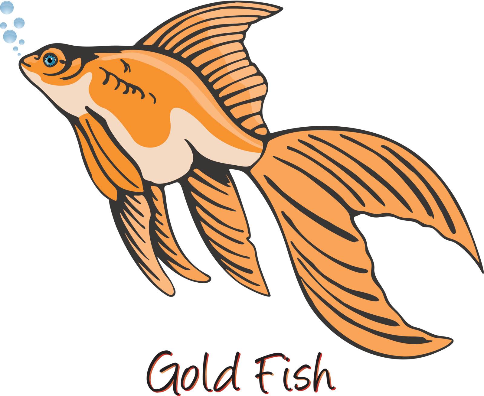 Goldfish, Color Illustration