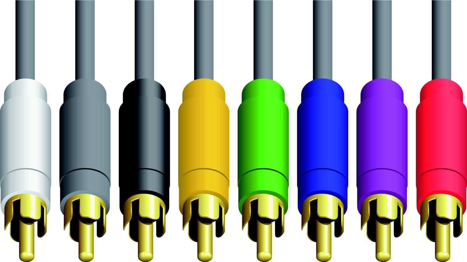 Layered vector illustration of Plug with different color.