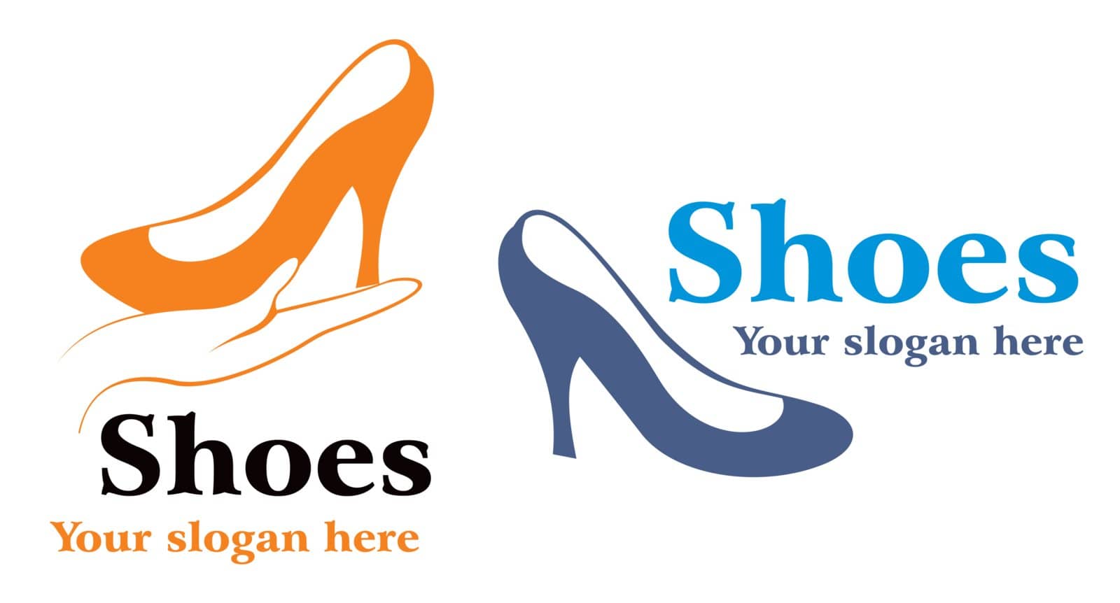 Design symbol for shoes industry on white