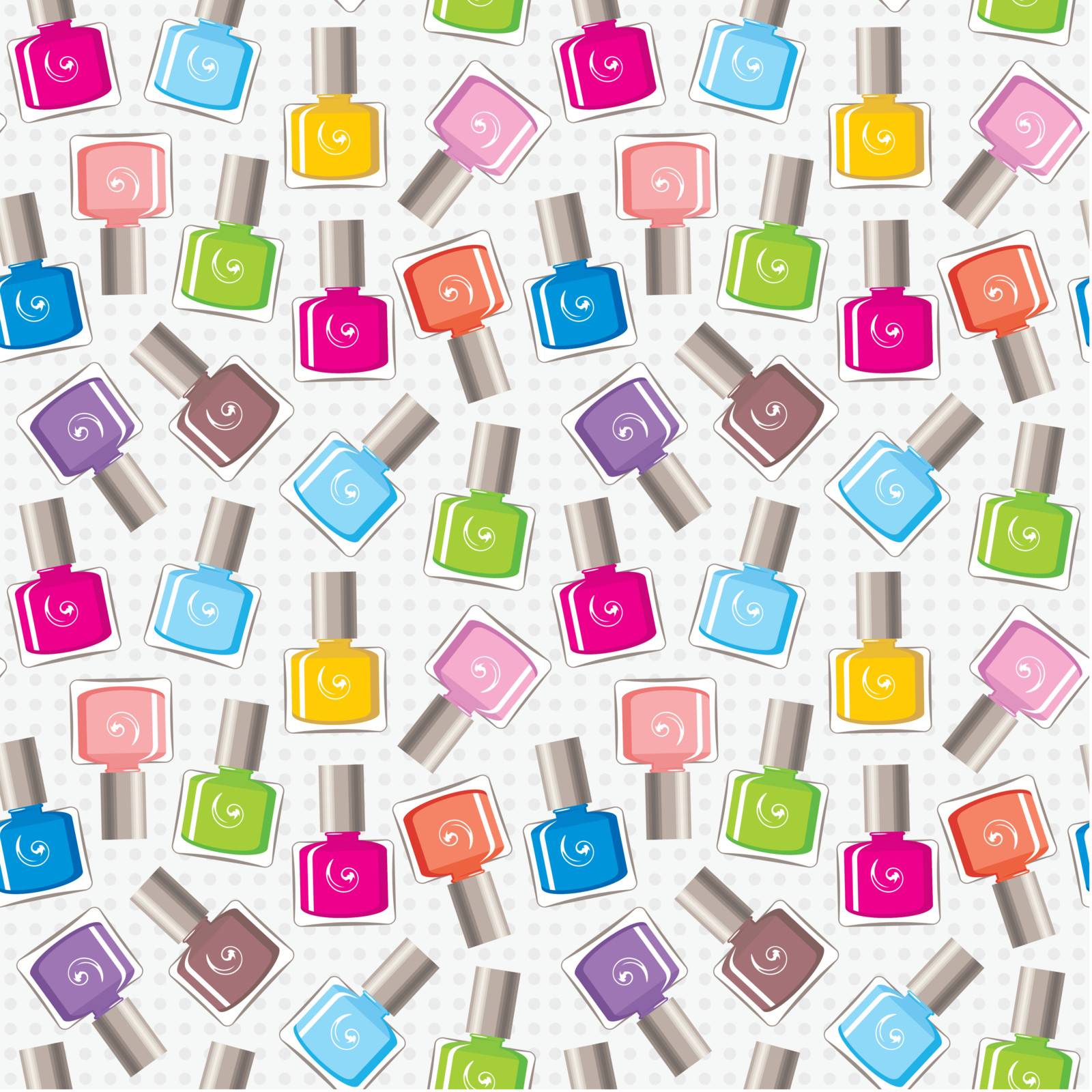 Image of seamless pattern of nail polish.