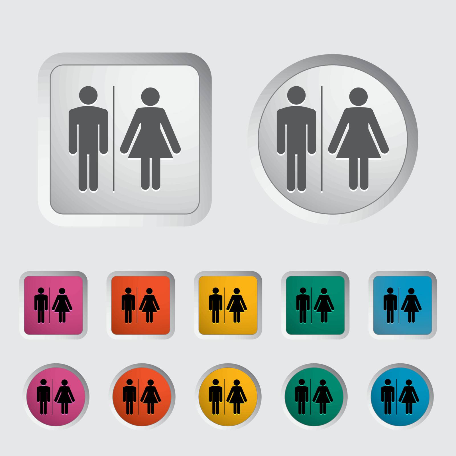 WC single icon. Vector illustration.