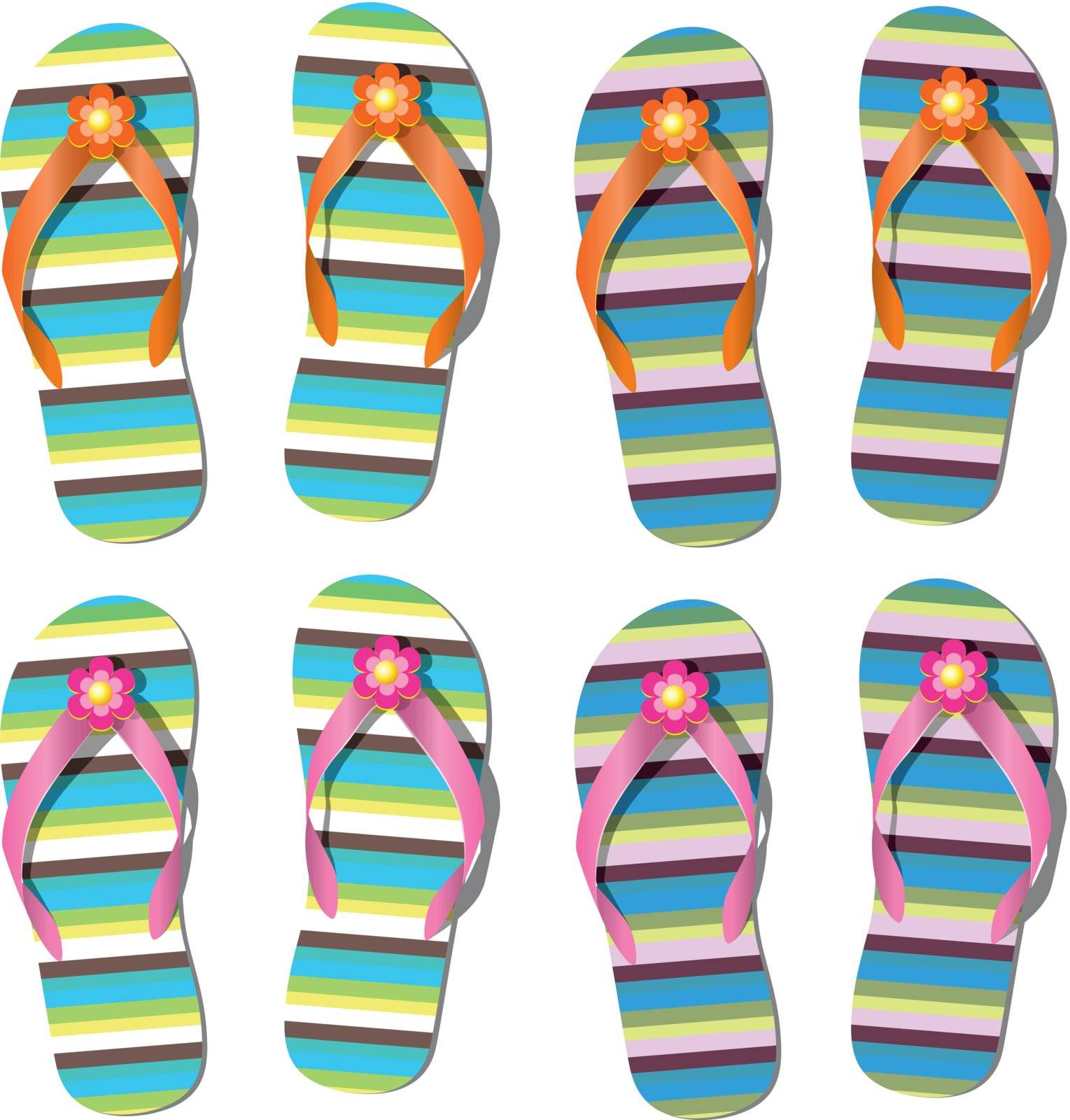 vector  flip flops by freesoulproduction
