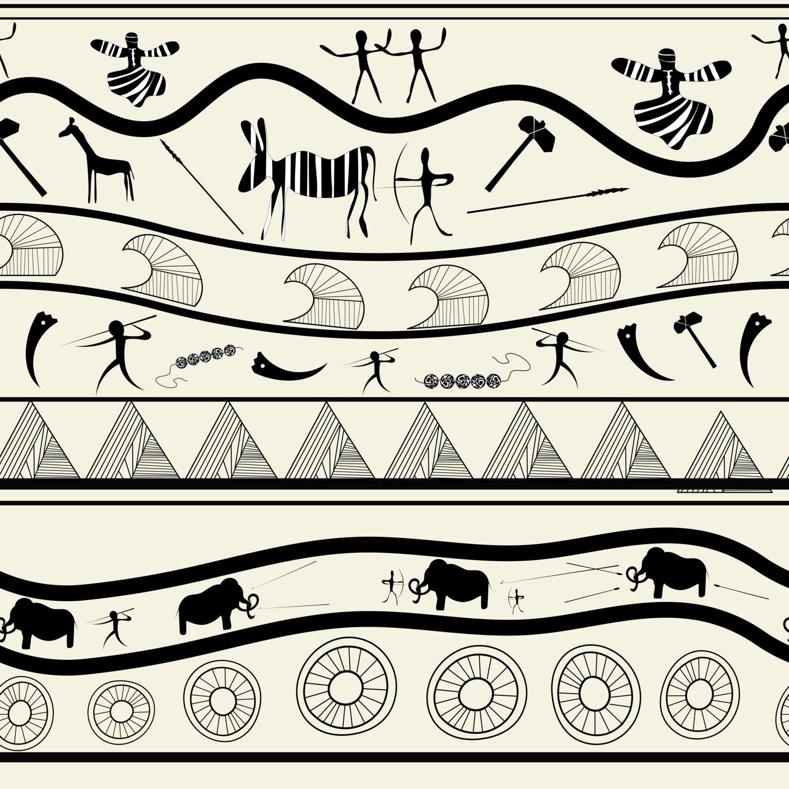 Seamless tribal pattern by Larser