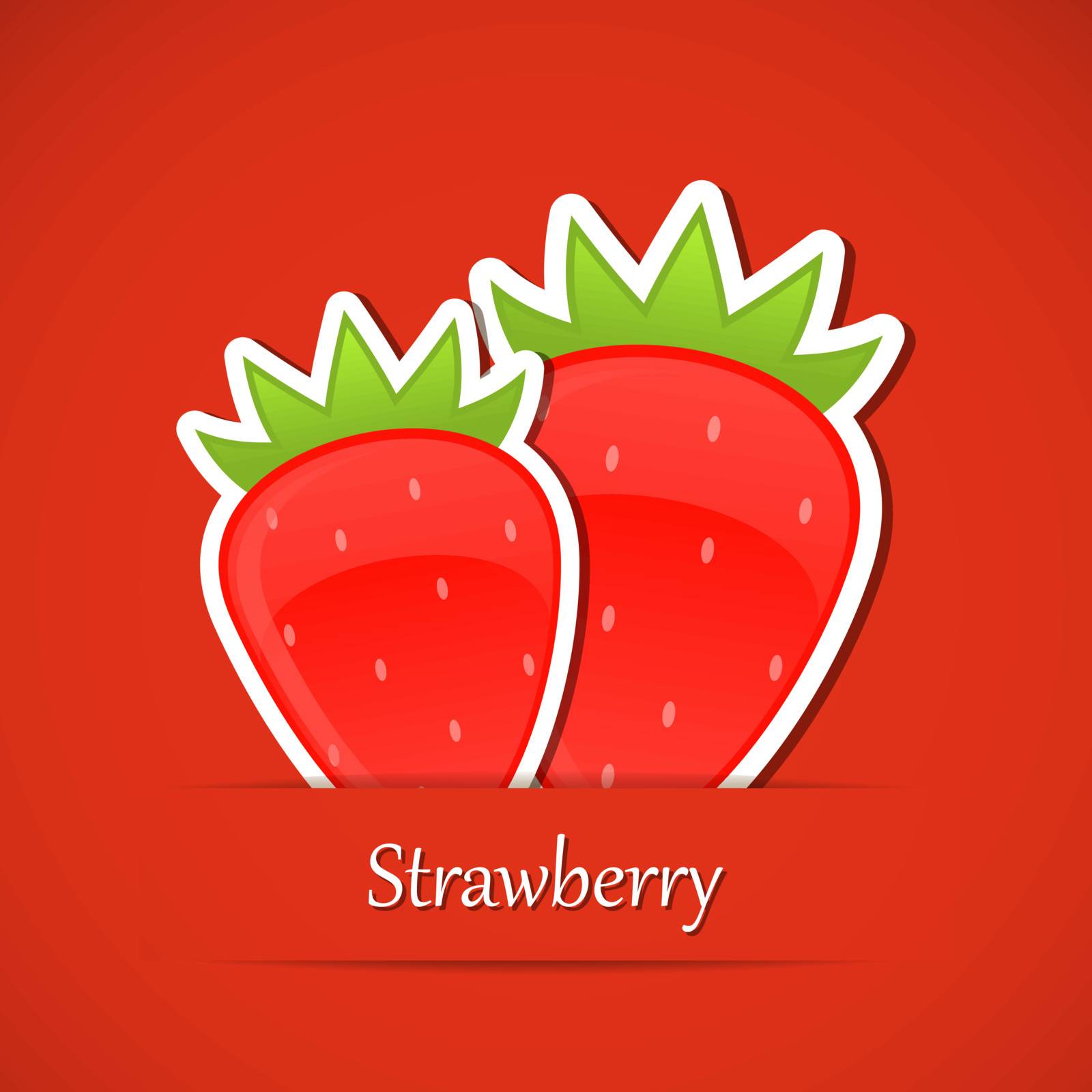 Berry label. Strawberry.