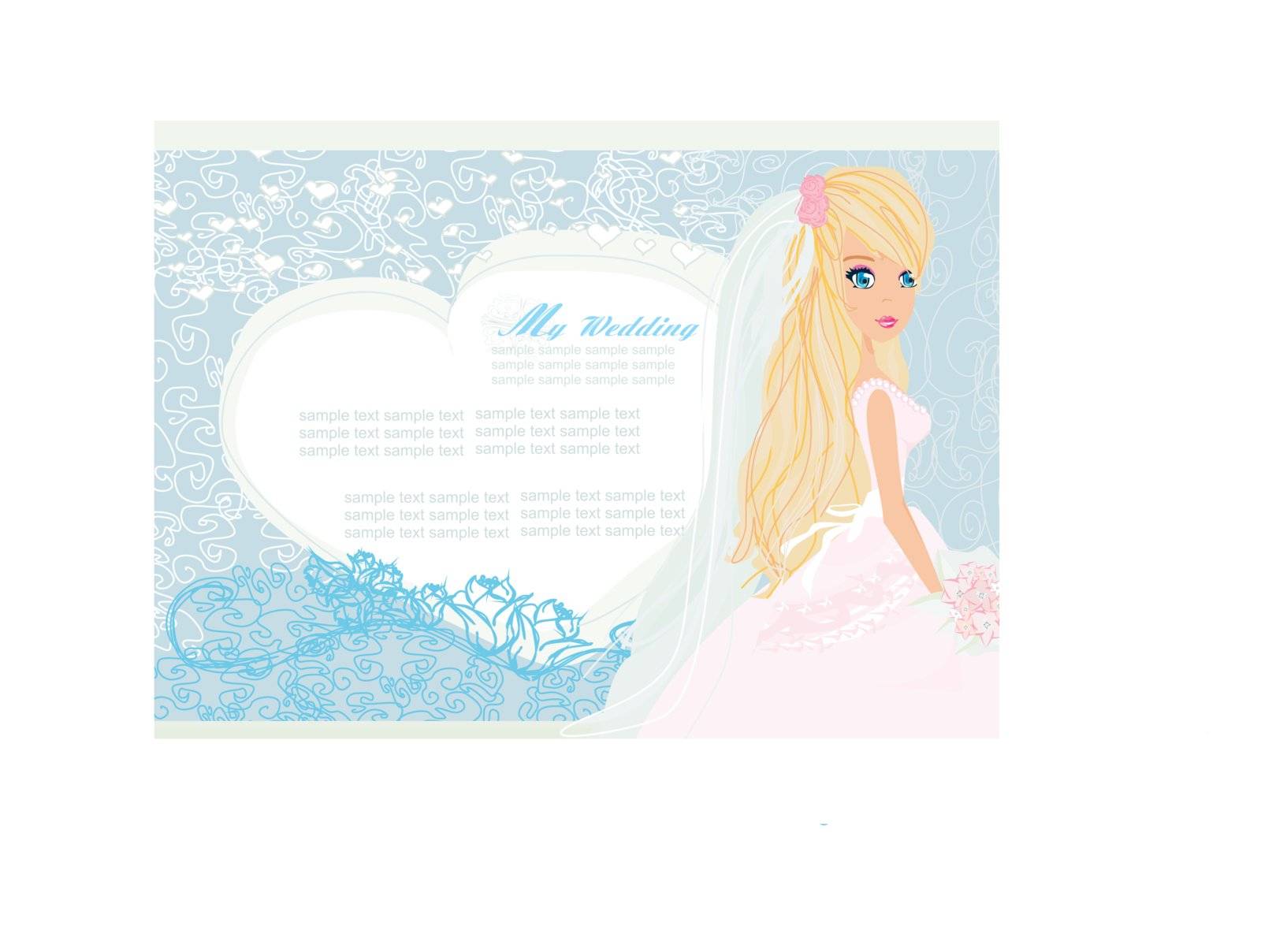 Beautiful bride card