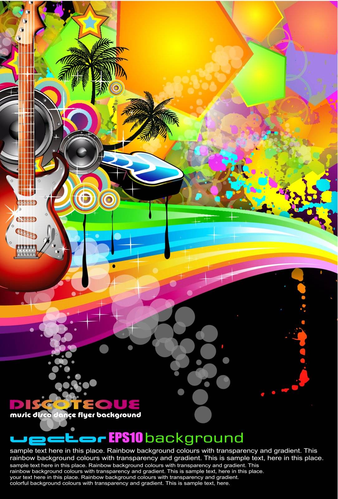 Tropical Music Event Disco Flyer  by DavidArts