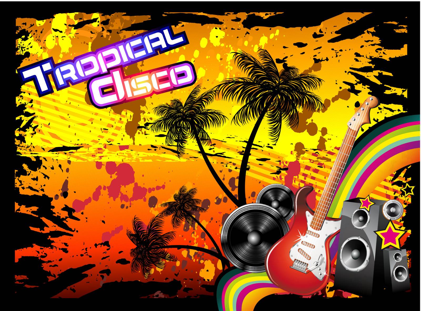 Tropical Music Event Disco Flyer by DavidArts