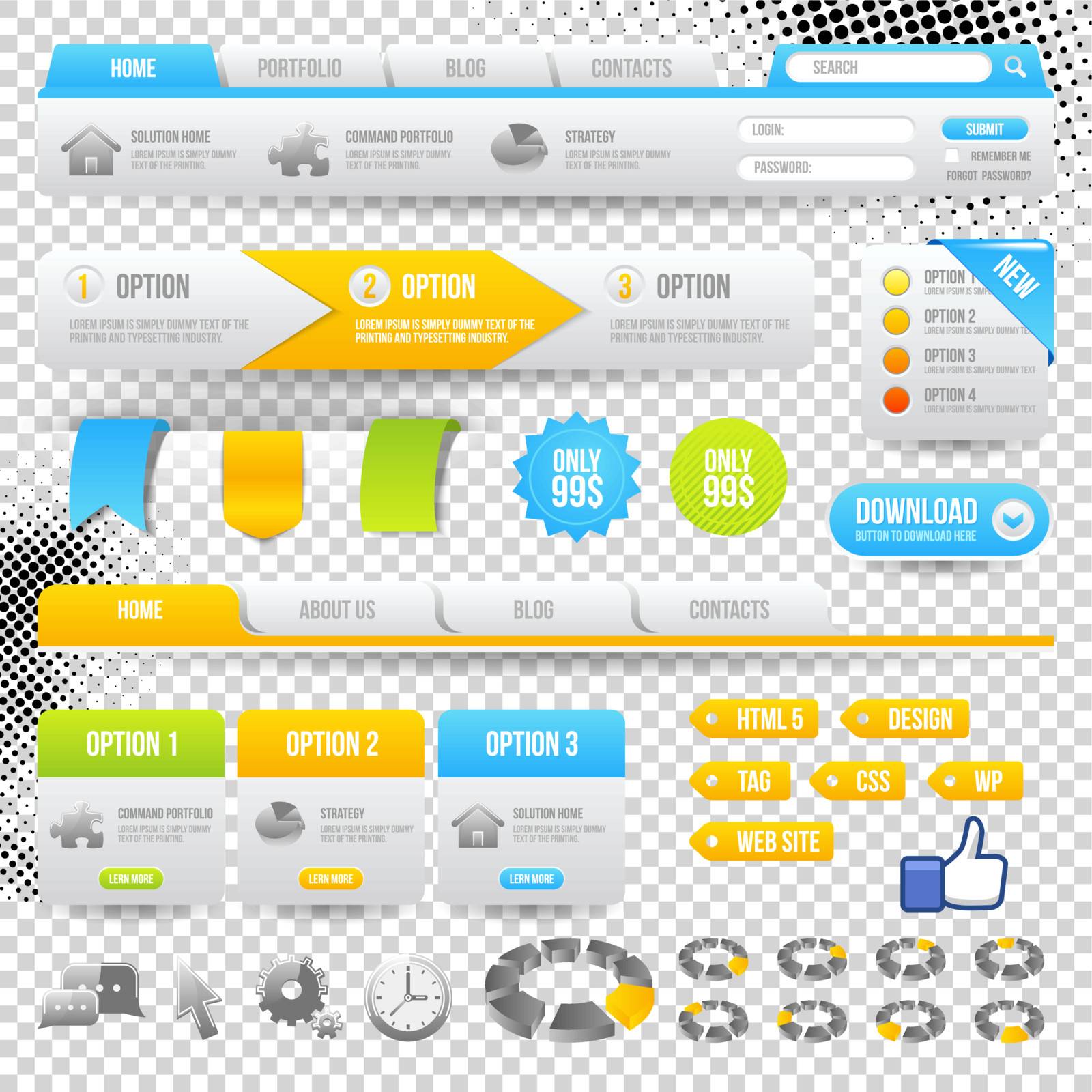 Web Elements by Designer_things