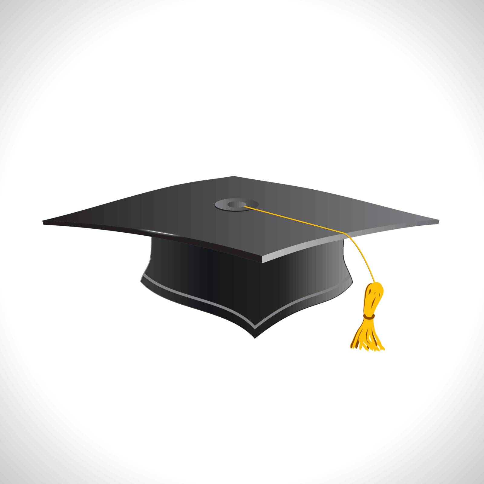 Education. Cap isolated on a white background.