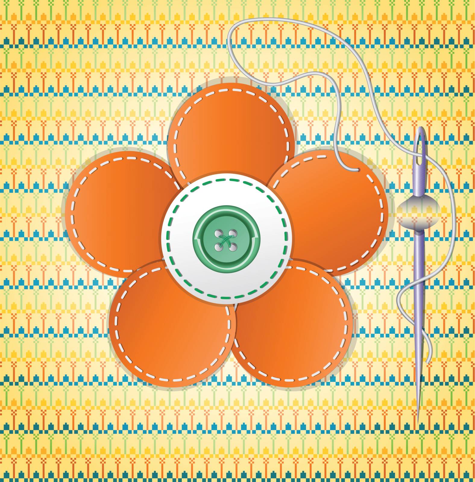 Colorful scrapbook with flower. Illustration 10 version