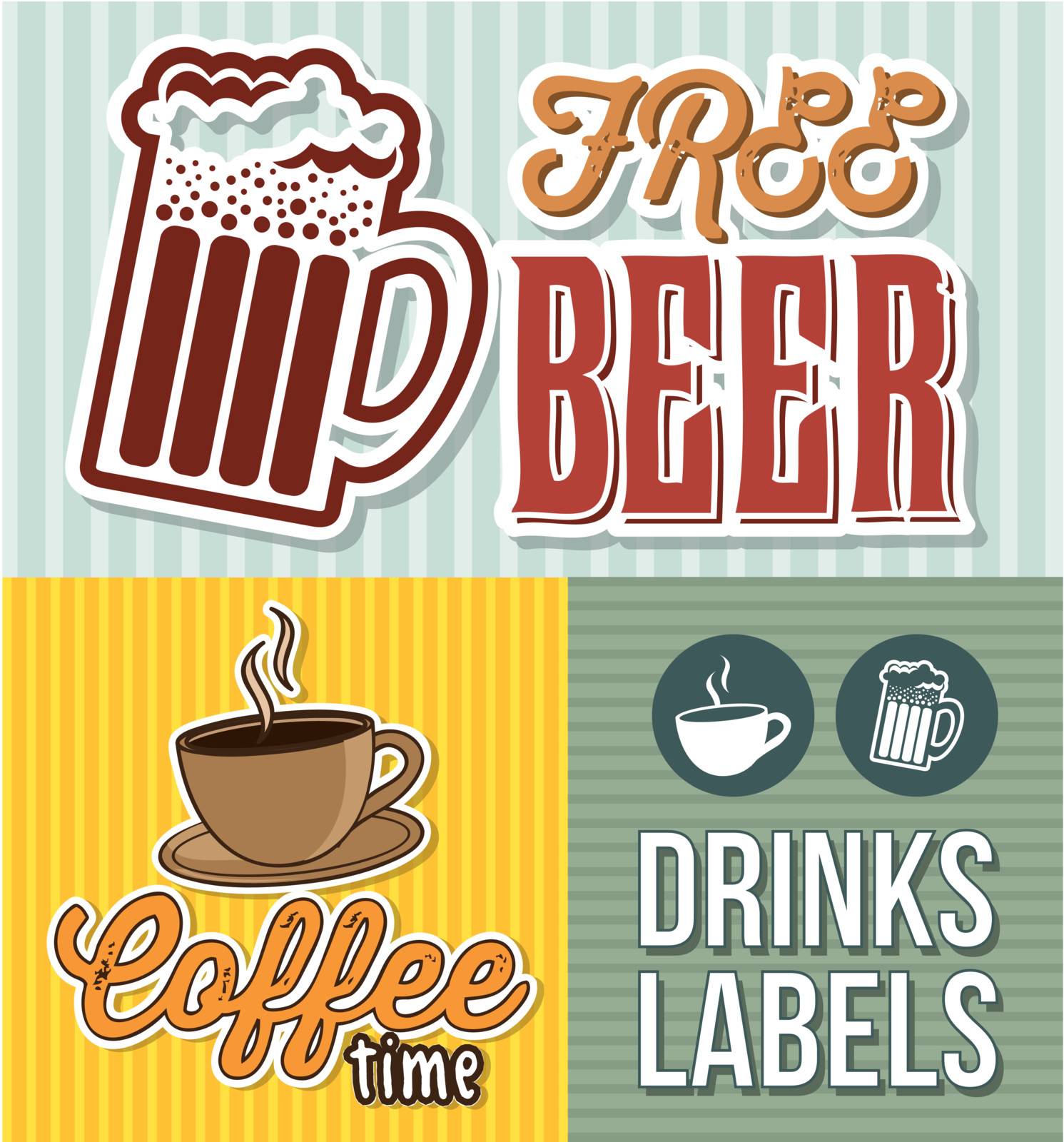 bar labels over vintagebackground. vector illustration