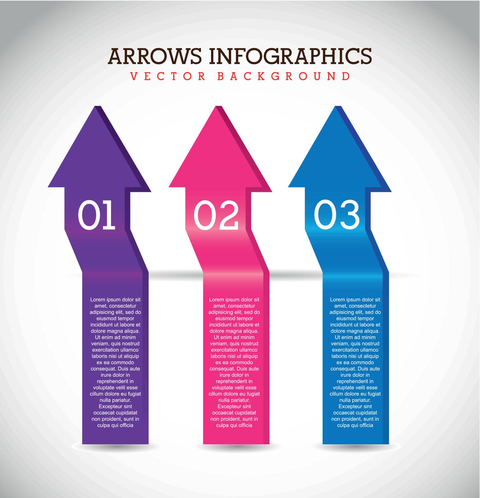 arrows infographics over white background. vector illustration