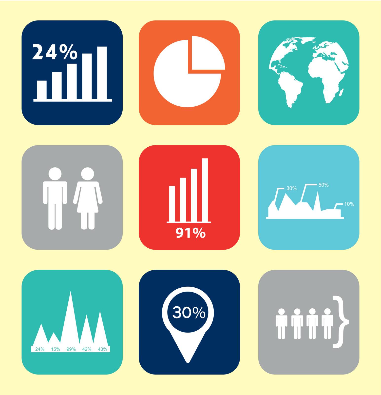 infographics icons over beige background. vector illustration