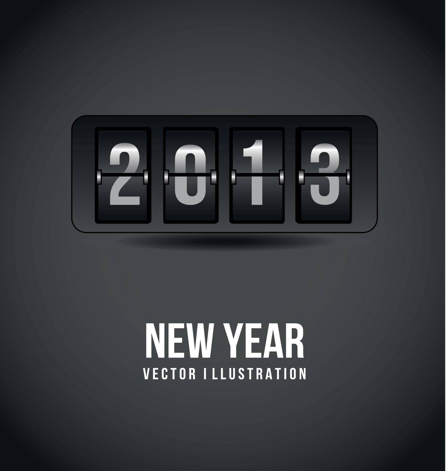 2013 new year over gray background. vector illustration
