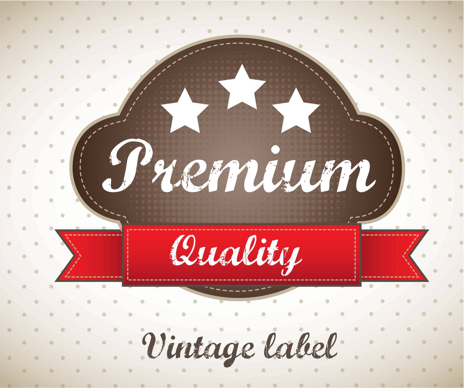 premium quality label, vintage style. vector illustration