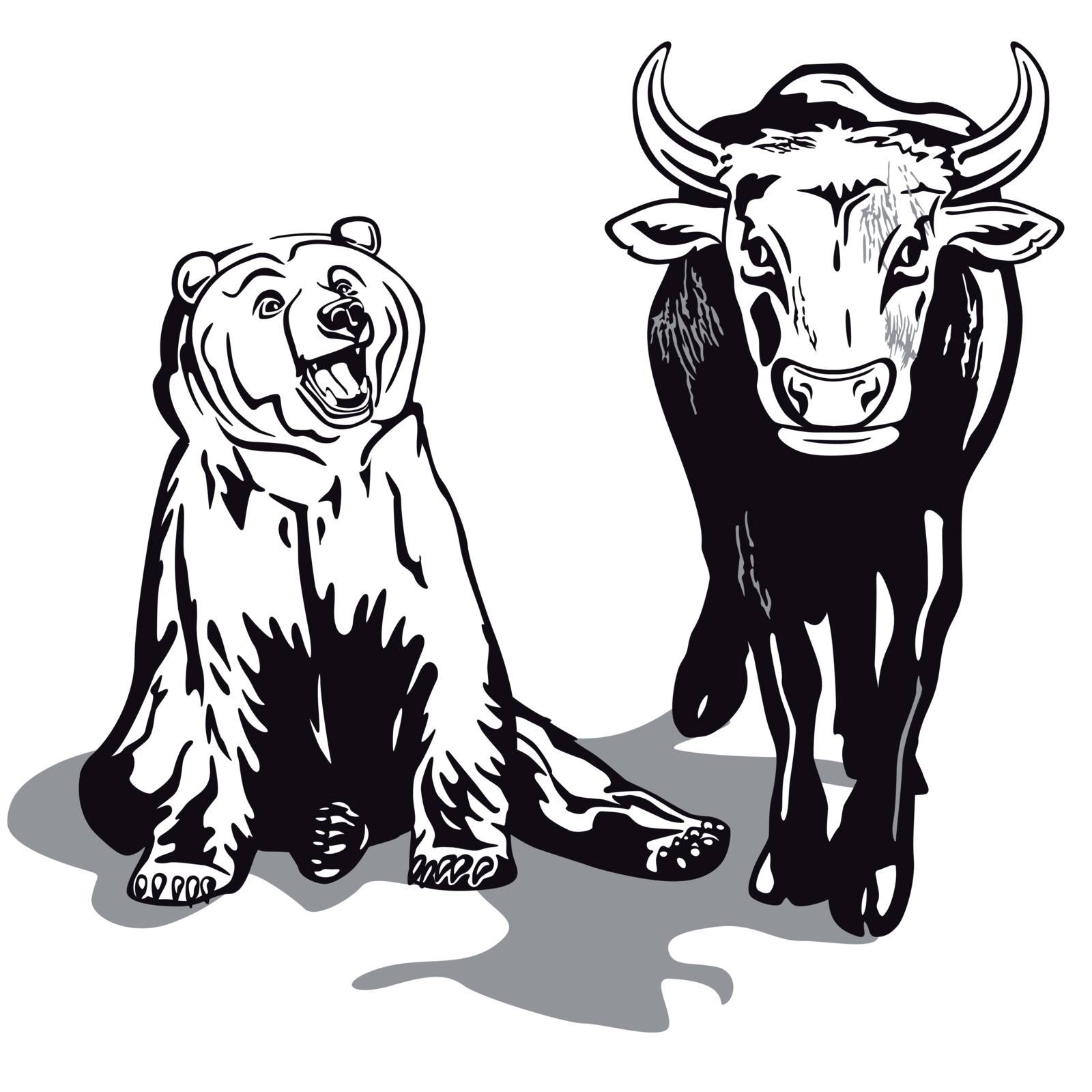 Bull and Bear by scusi