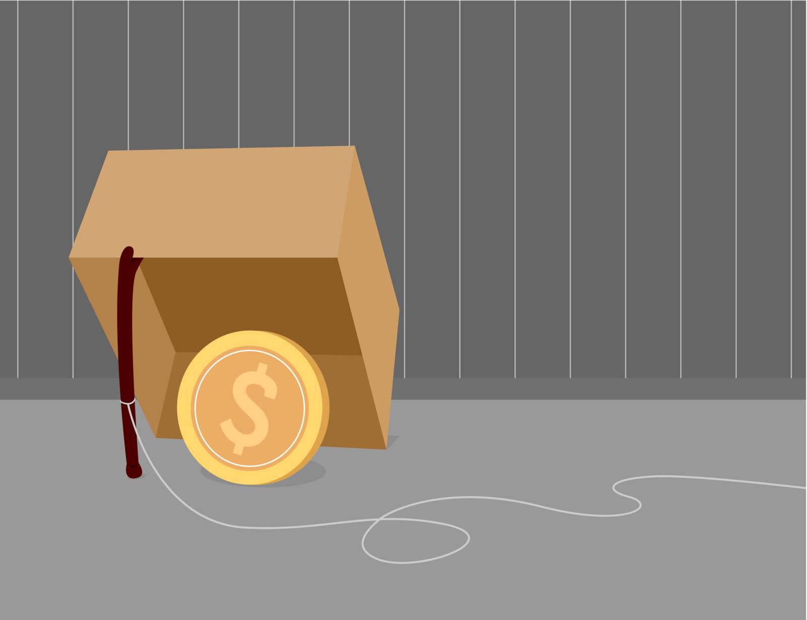 Money trap using coin as bait by curvabezier