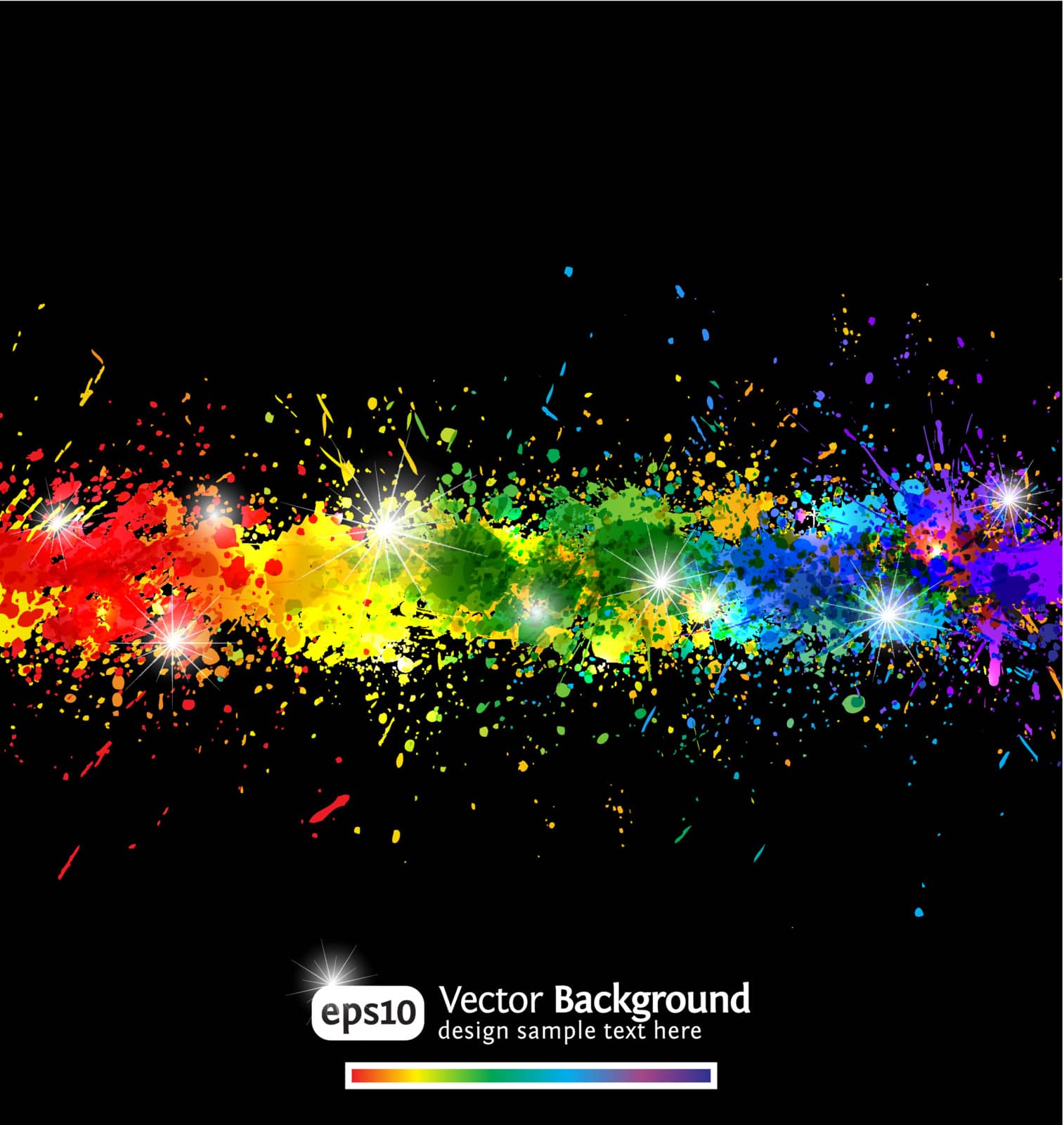 Colorful gradient paint splashes vector background. Eps10 by Designer_things