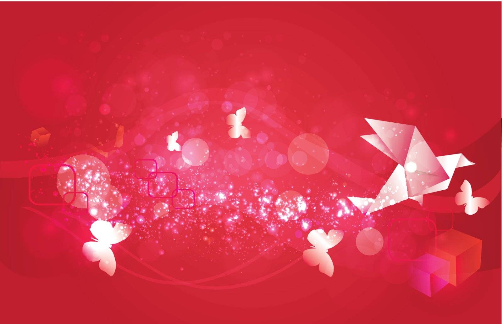 Origami Background(red) vector