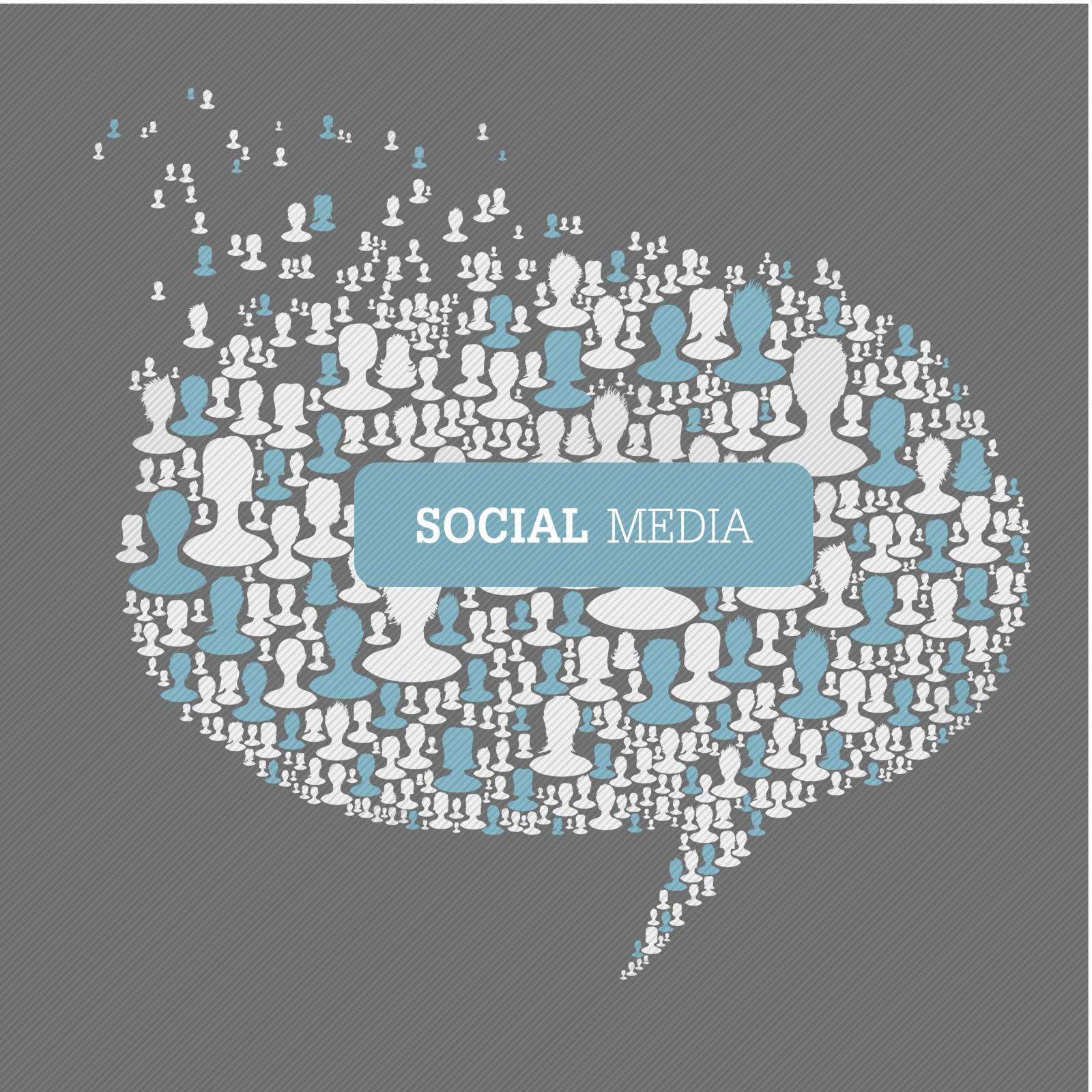 Social Media Bubble Speech Concept. Vector, EPS10