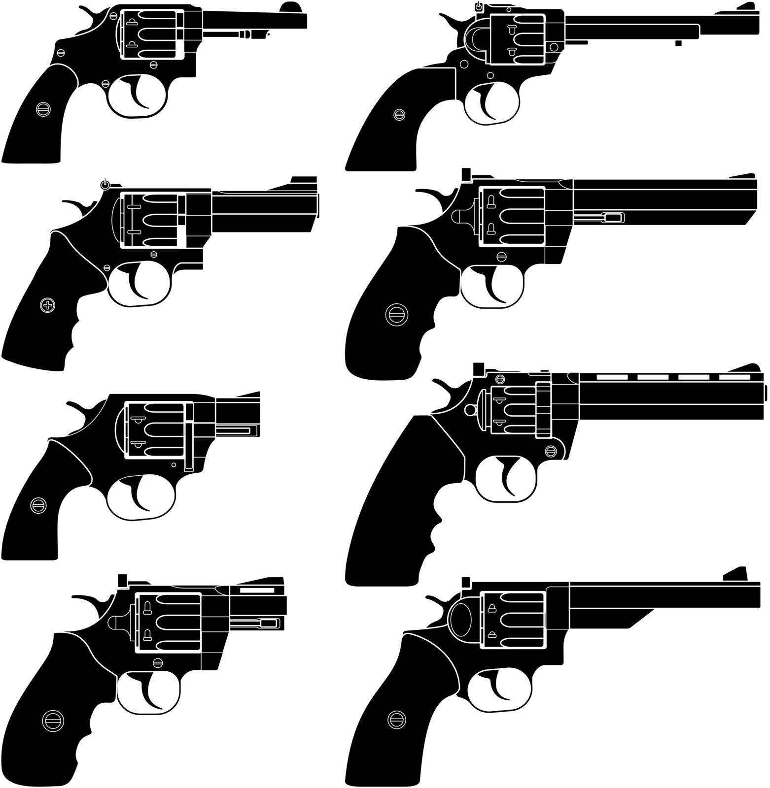 Layered vector illustration of collected Revolver.