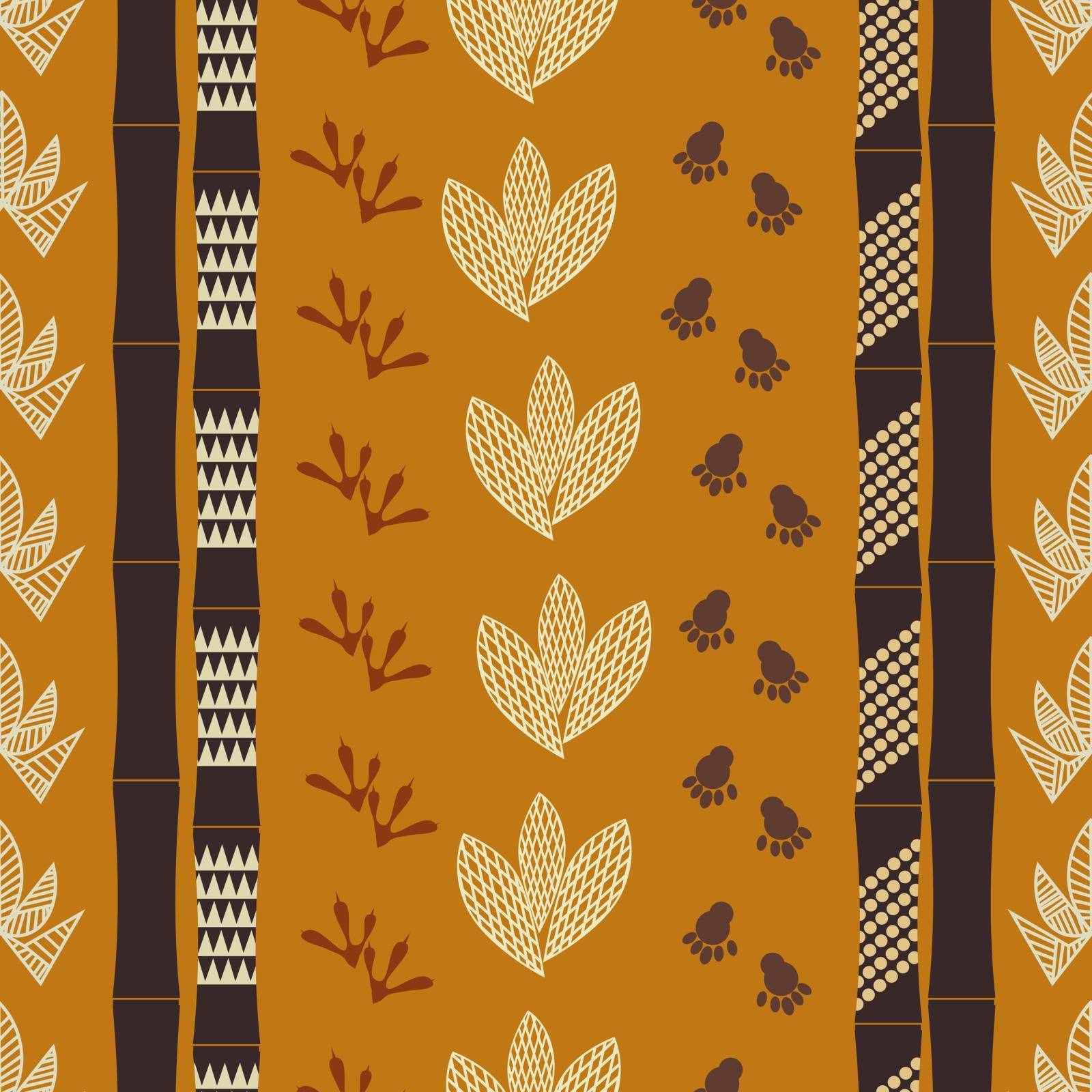 Seamless pattern with Tribal drawing