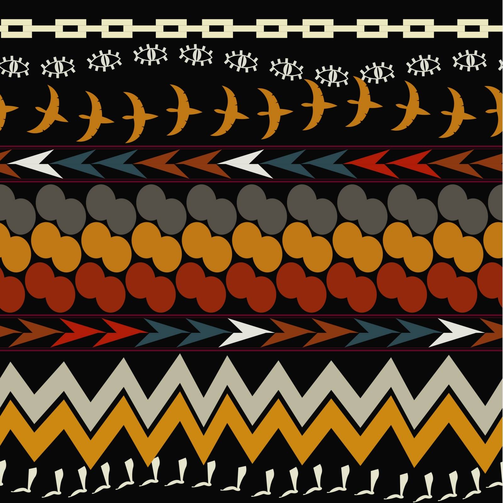 Seamless ethnic pattern. Tribal style by Larser