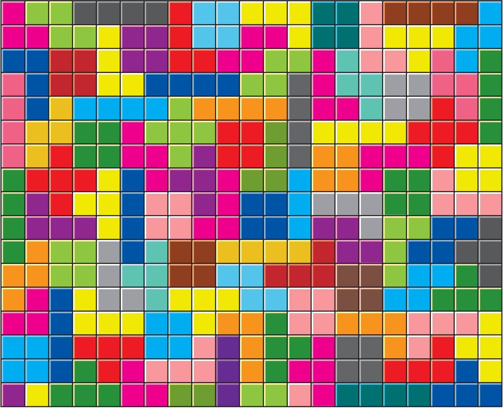 vector background of colorful puzzle pieces