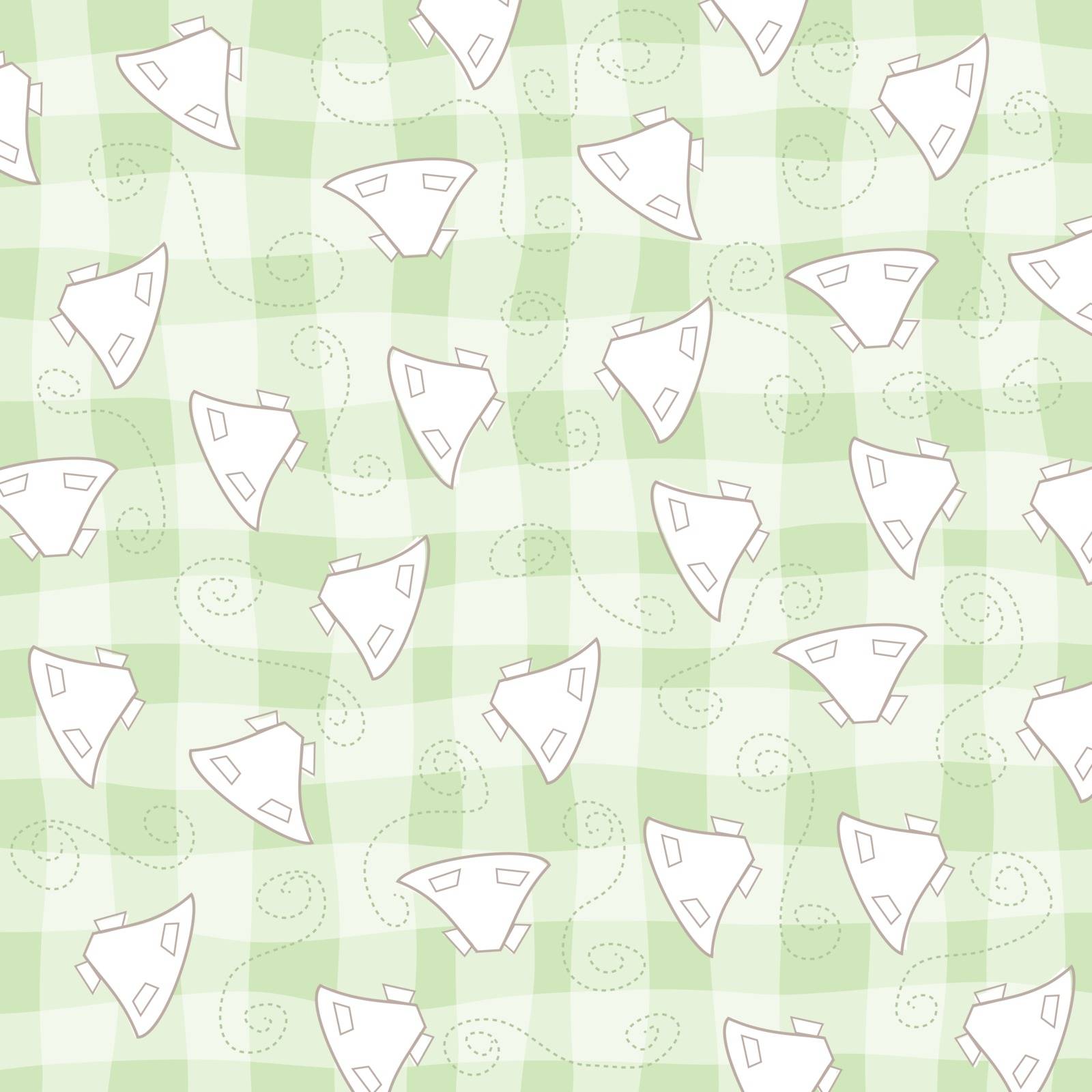 childish seamless pattern with baby dresses, vector illustration