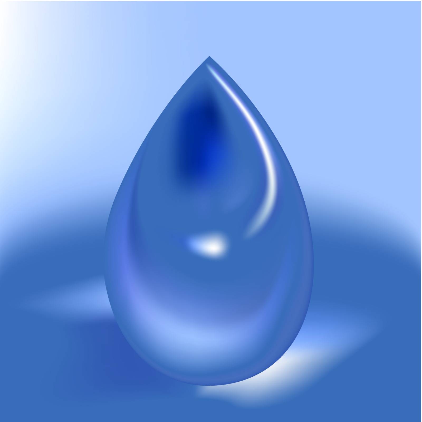 Water Drop - Colored Illustration, Vector
