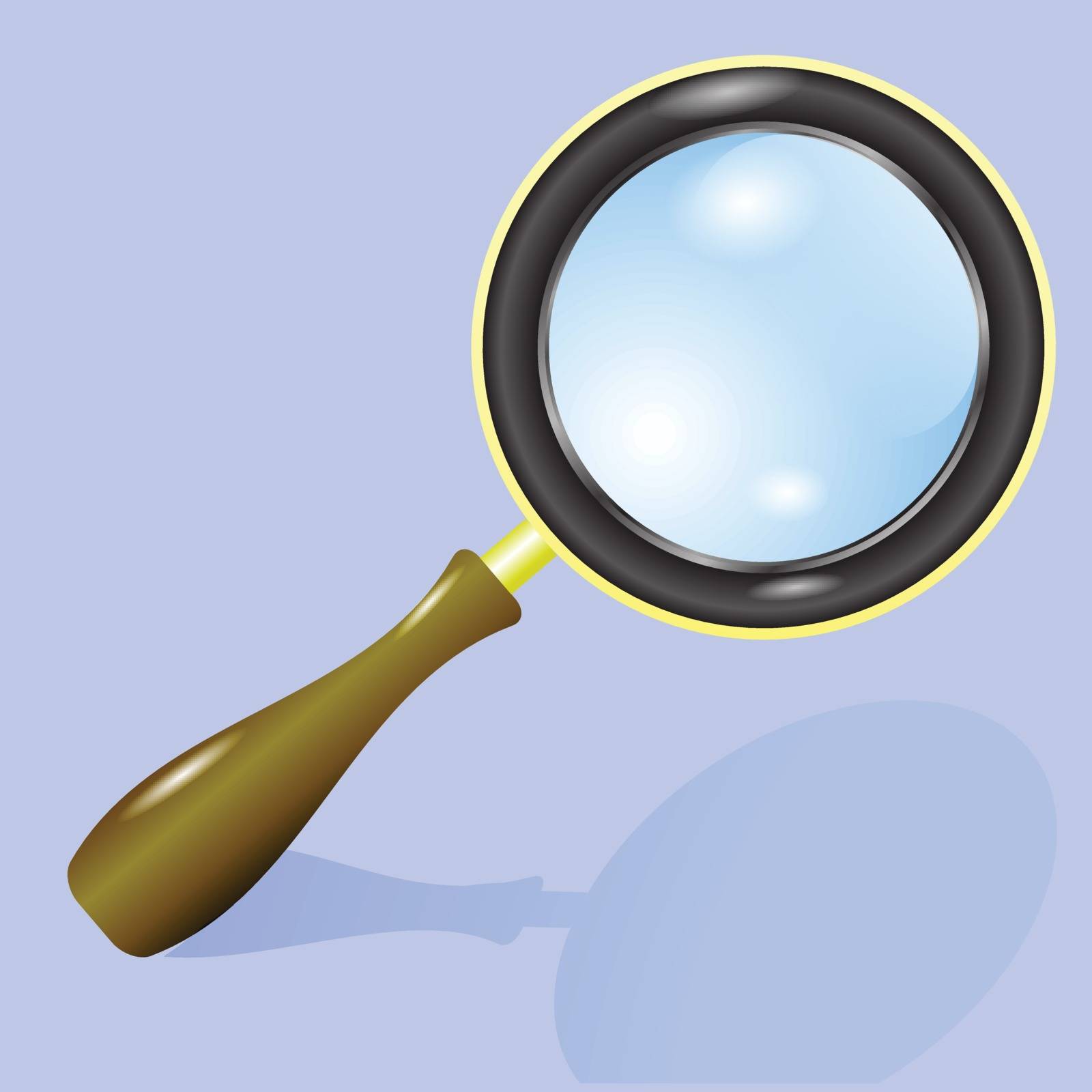 colorful illustration with magnifying glass for your design