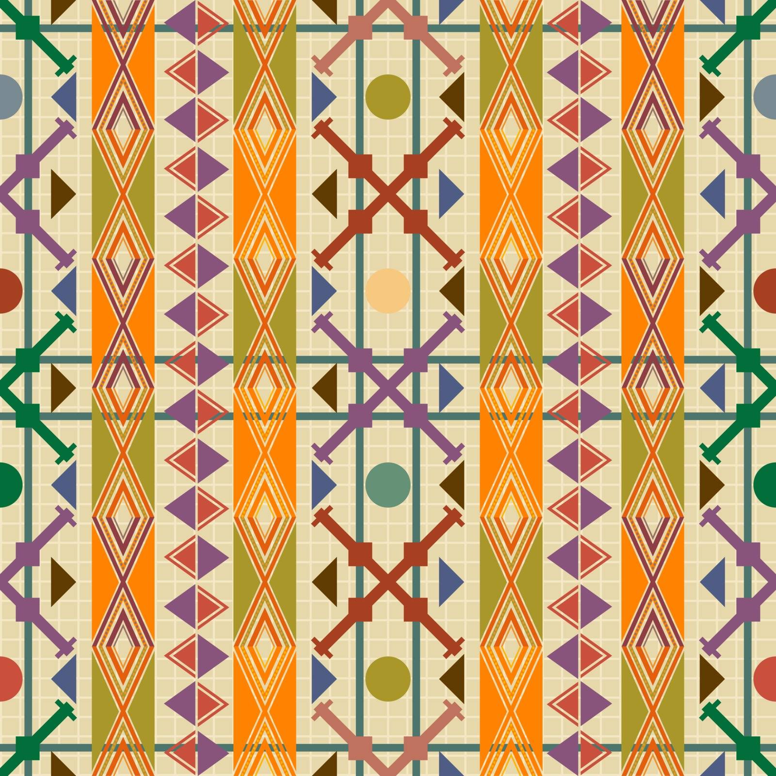 Seamless pattern decor in american indian style