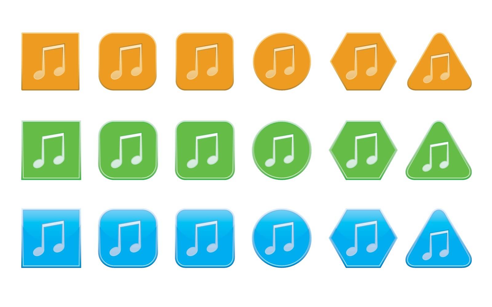 set of audio icons by romantiche