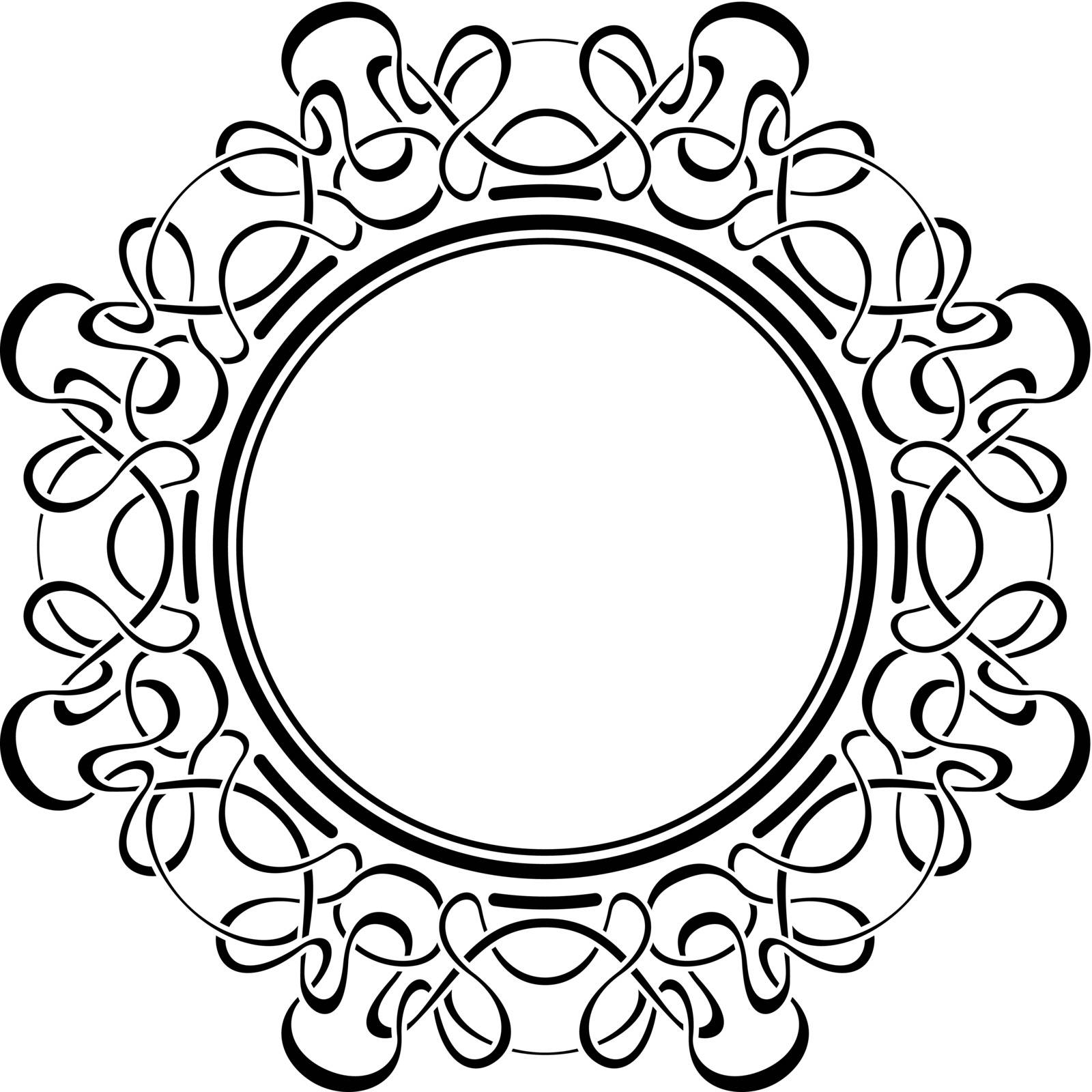Black frame with ornamental border