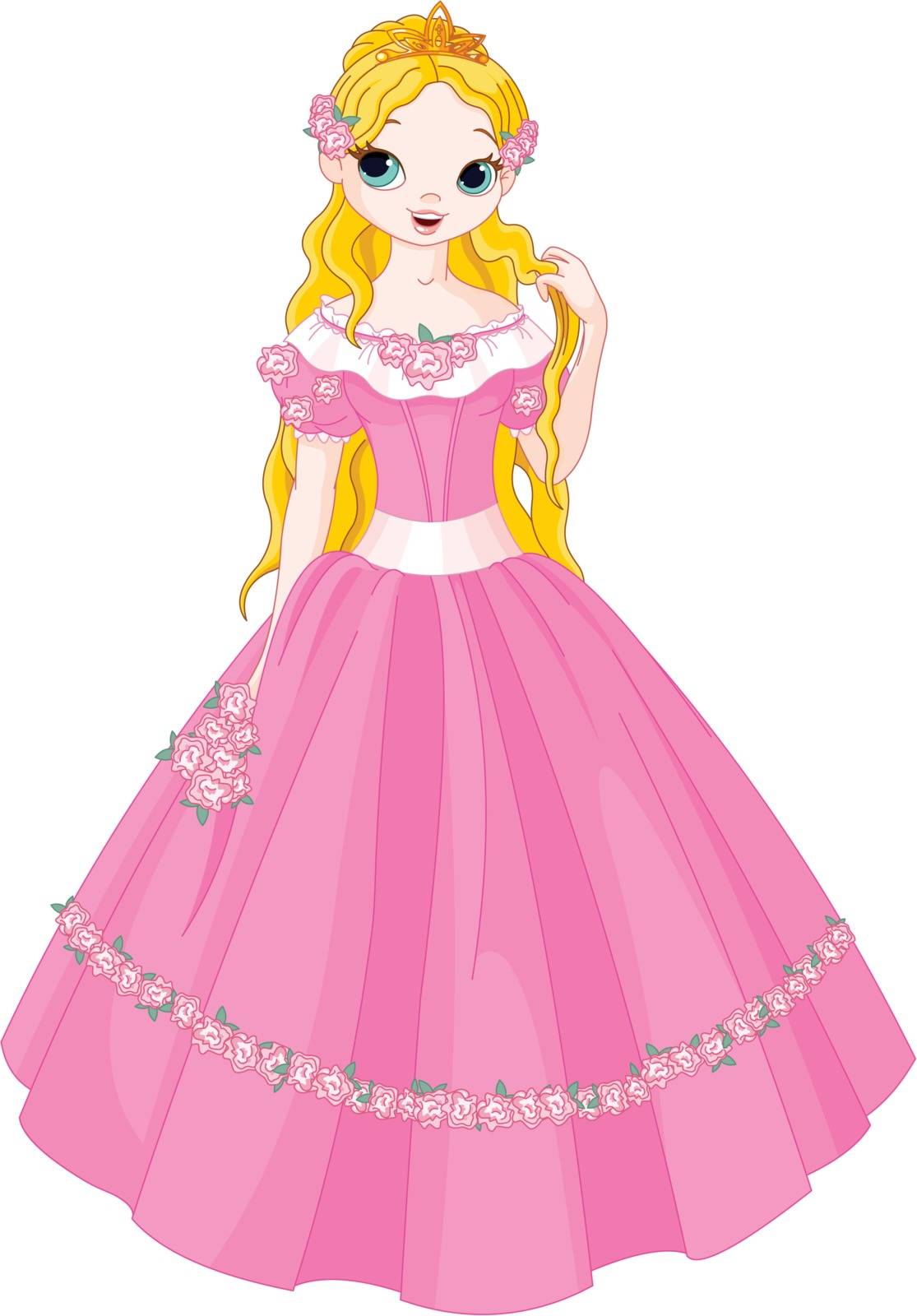 Illustration of fairytale princess