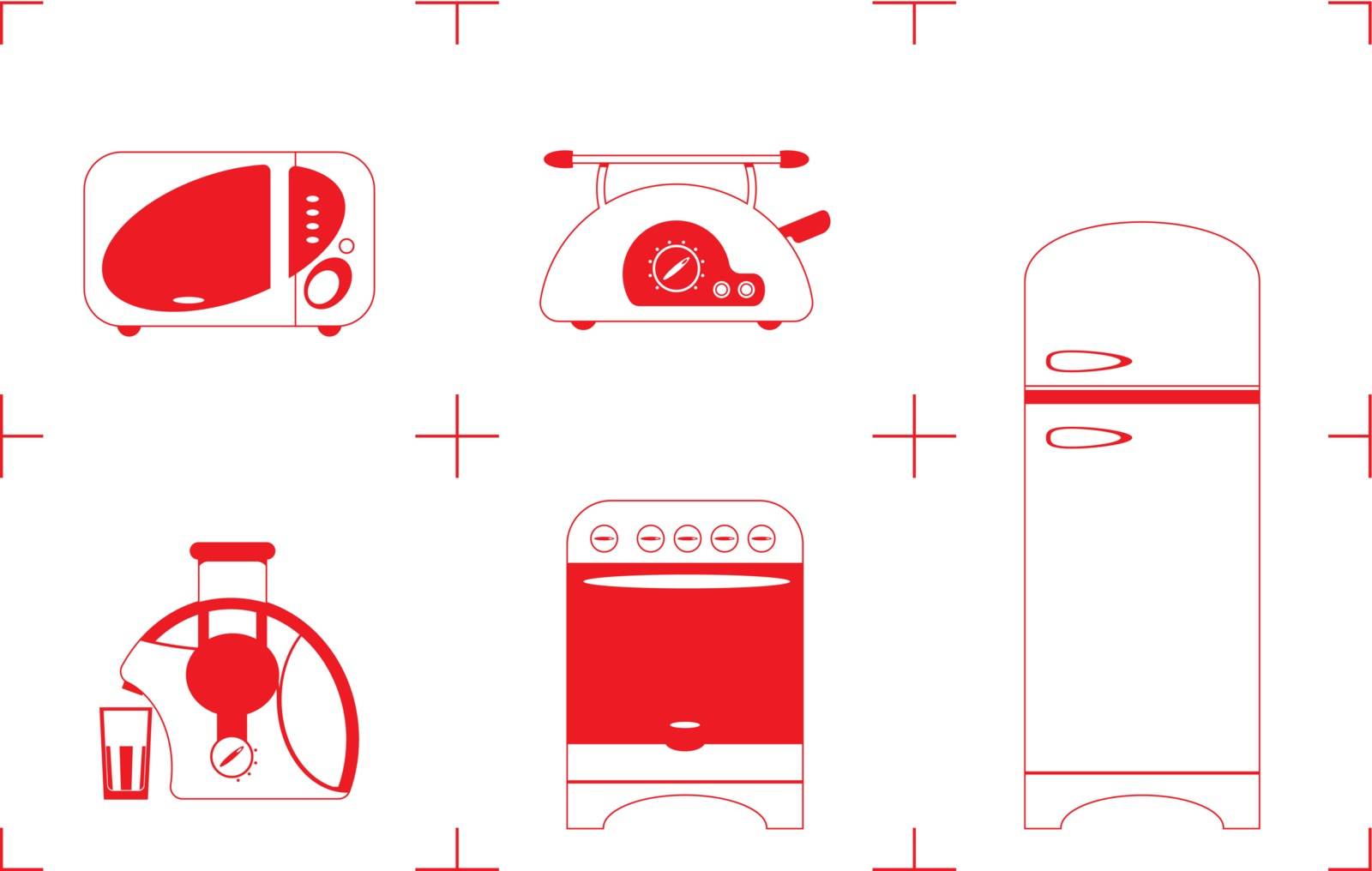 A Vector illustration of the household goods